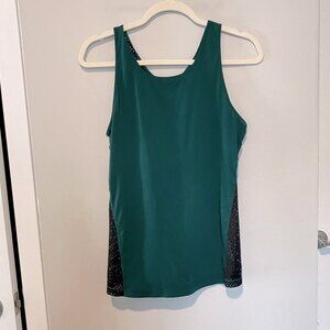 Z by Zella Tank Top Emerald Jade Green Perforated Mesh Racerback Workout Active